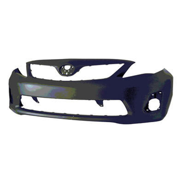 TOYOTA COROLLA SEDAN 2011 BUMPER FRONT S/XRS MODEL W/SPOILER HOLE PRIMED CAPA TO1000373C - Moe's Auto Parts