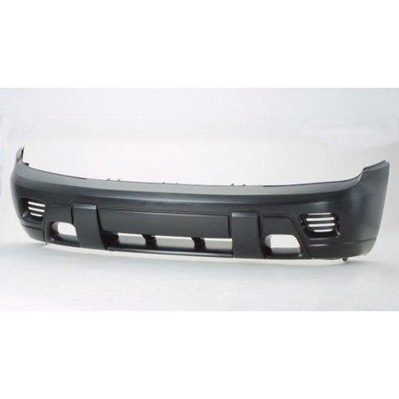 CHEVROLET TRAILBLAZER 2005 BUMPER FRONT UPPER PRIMED LOWER TEXTURED W/O FOG LAMP