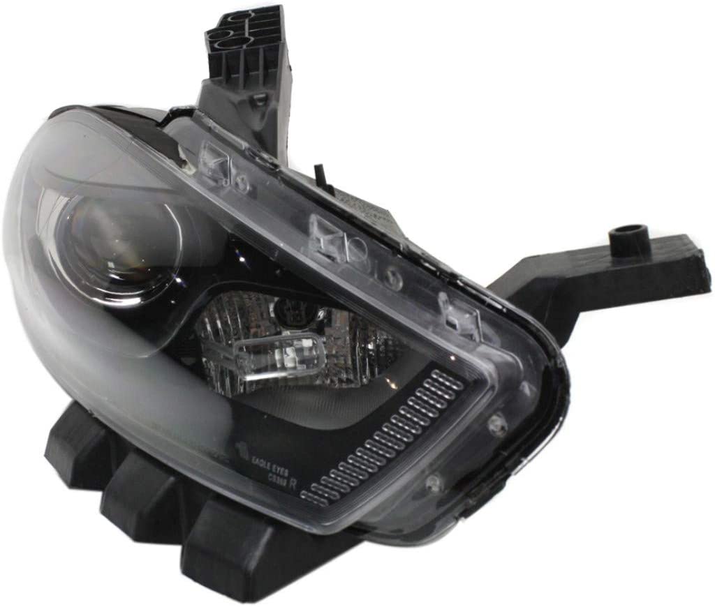 DODGE DART 2013 HEAD LAMP RH XENON W/BLACK TRIM HQReturn Restriction