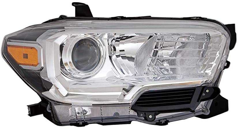 TOYOTA TACOMA PICKUP 4WD 2019 HEAD LAMP RH CHROME W/FOG W/O LED DRL