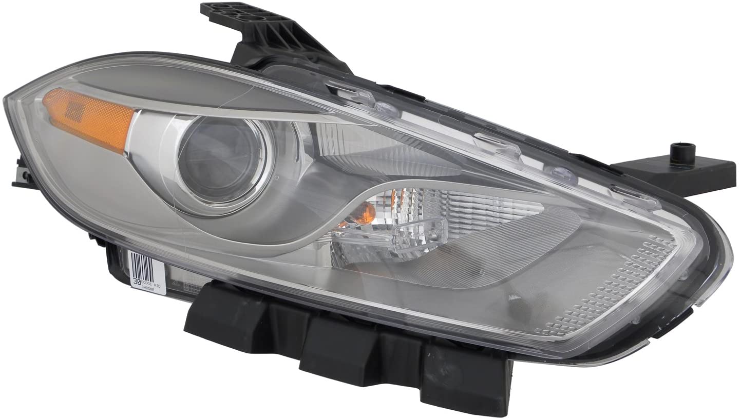 DODGE DART 2016 HEAD LAMP RH XENON W/BLACK TRIM HQReturn Restriction