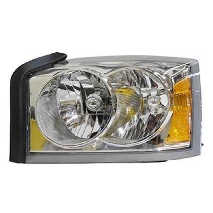 DODGE DAKOTA PICKUP 2005 HEAD LAMP LH (W/O BLACK BEZEL)