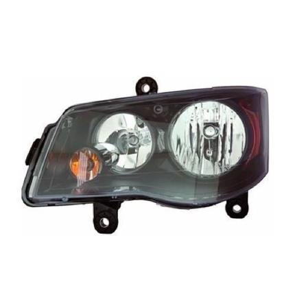 DODGE CARAVAN 2015 HEAD LAMP LH HALOGEN W/BLACK BEZEL HQ