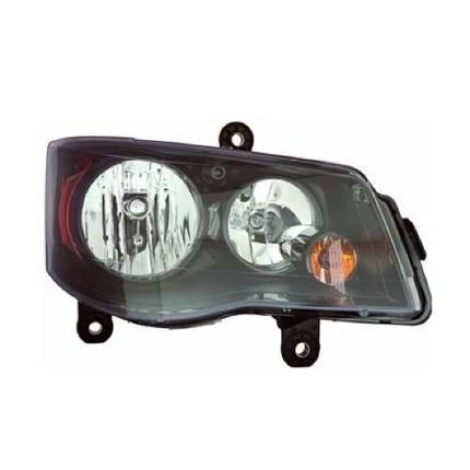 DODGE CARAVAN 2018 HEAD LAMP RH HALOGEN W/BLACK BEZEL HQ