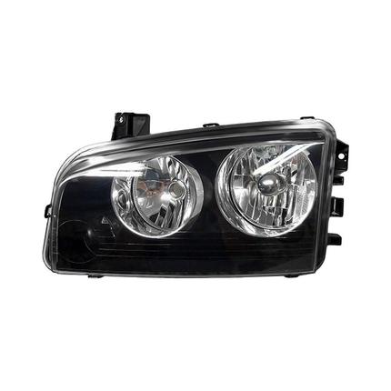 DODGE CHARGER 2007 HEAD LAMP LH BLACK HOUSING HALOGEN