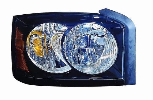 DODGE DAKOTA PICKUP 2006 HEAD LAMP RH BLACK BEZEL HQ