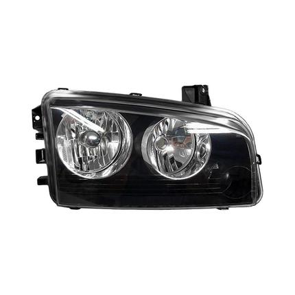 DODGE CHARGER 2007 HEAD LAMP RH BLACK HOUSING HALOGEN