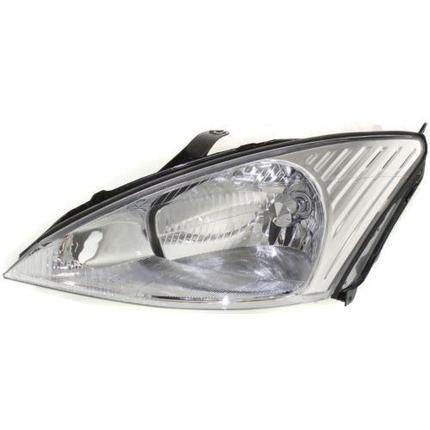 FORD FOCUS 2000 HEAD LAMP LH W/O HID W/O SVT W/CHROME BEZEL HQ