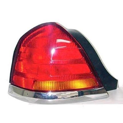 FORD CROWN VICTORIA 2000 TAIL LAMP LH (CHROME MOULDING 4 BULB-RED-AMBER) HQ