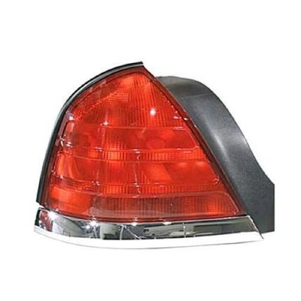 FORD CROWN VICTORIA 2000 TAIL LAMP LH (CHROME MOULDING-2 BULB-RED) HQ