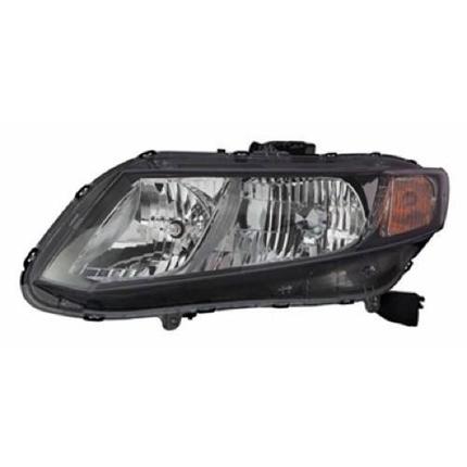 HONDA CIVIC SEDAN 2015 HEAD LAMP LH HALOGEN HO2502150U