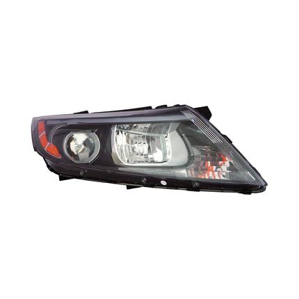 KIA OPTIMA (2014-) 2014 HEAD LAMP RH HALOGEN BLACK BEZEL W/O LED USA BUILT EX/LX HQ