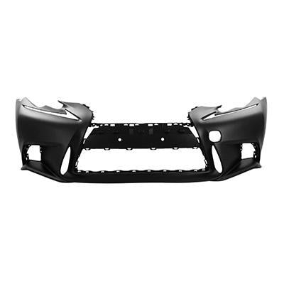 LEXUS IS250 SEDAN 2015 BUMPER FR PRIMED BLACK W/F SPORT W/O HEAD LAMP WASHER CAPA LX1000261C