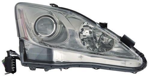 LEXUS IS350 SEDAN 2007 HEAD LAMP RH HALOGEN W/O AUTO LEVELING HQ