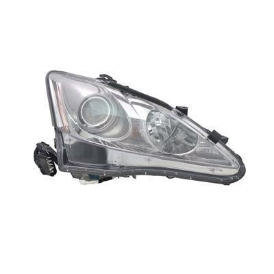 LEXUS IS350 SEDAN 2009 HEAD LAMP RH HALOGEN W/O AUTO LEVELING HQ