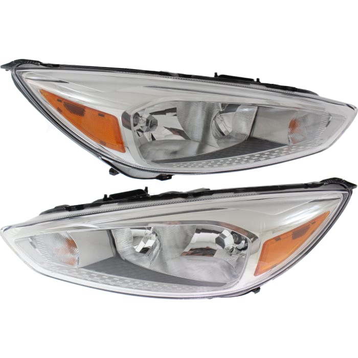 FORD FOCUS 2015 HEAD LAMP RH ALUMINUM BEZEL W/O DRL W/O LED SDN/HB HQ