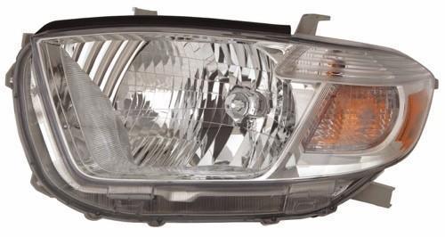 TOYOTA HIGHLANDER 2010 HEAD LAMP LH BASE/LTD/SE MDL USA BUILT HQ