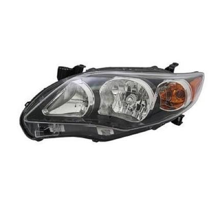 TOYOTA COROLLA SEDAN 2013 HEAD LAMP LH US BUILT BLACK BEZEL S/SRX