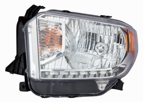 TOYOTA TUNDRA 4WD 2014 HEAD LAMP LH SR/SR5/LTD HALOGEN W/O VEL ADJUSTER W/O