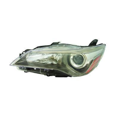 TOYOTA CAMRY 2015 HEAD LAMP LH HALOGEN SE/XSE BLACK BEZEL 4CYL HQ TO2502224