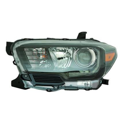 TOYOTA TACOMA PICKUP 4WD 2016 HEAD LAMP LH HALOGEN W/LED DRL/FOG LAMP/BLACK