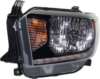 TOYOTA TUNDRA RWD 2018 HEAD LAMP LH HALOGEN W/O SMOKED BEZEL HQ