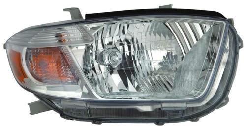 TOYOTA HIGHLANDER 2010 HEAD LAMP RH BASE/LTD/SE MDL USA BUILT HQ