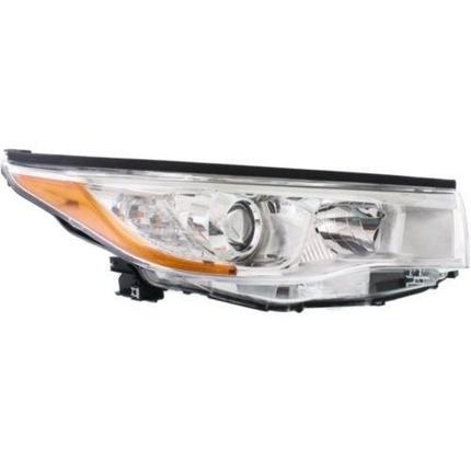 TOYOTA HIGHLANDER HYBRID 2015 HEAD LAMP RH W/BRIGHT CHROME BEZEL HQ