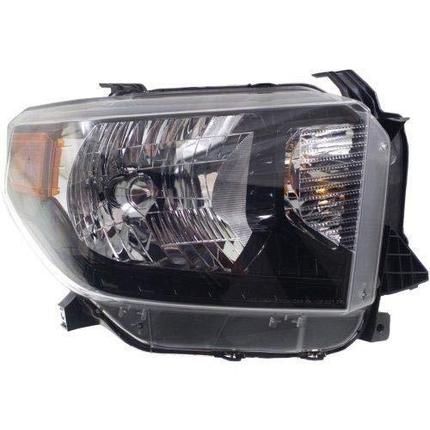 TOYOTA TUNDRA 4WD 2014 HEAD LAMP RH W/BLACK BEZEL W/O LED RUNNING LAMP HQ