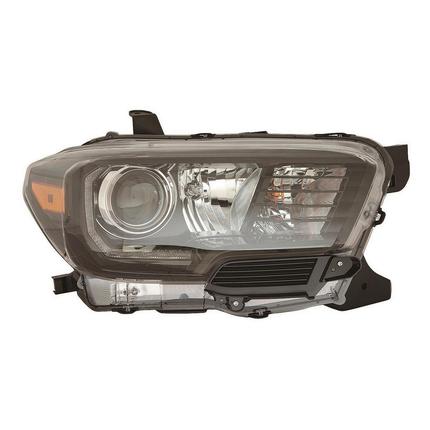 TOYOTA TACOMA PICKUP 4WD 2016 HEAD LAMP RH HALOGEN W/LED DRL/FOG LAMP/BLACK