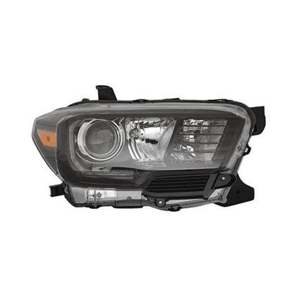 TOYOTA TACOMA PICKUP 4WD 2018 HEAD LAMP H W/LED FOG LAMP BLACK BEZEL HQeturn