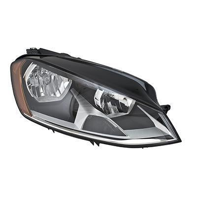 VOLKSWAGEN GOLF HATCHBACK 2015 HEAD LAMP RH HALOGEN FROM 6/30/14 HQ