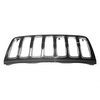 JEEP GRAND_CHEROKEE 2001 GRILLE BLACK W/CHROME FRAME LTD CH1200265