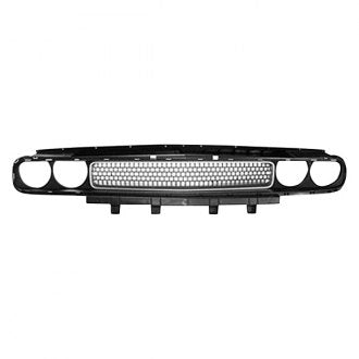 DODGE CHALLENGER 2013 GRILLE MATTE BLACK W/SILVER TRIM CH1200338