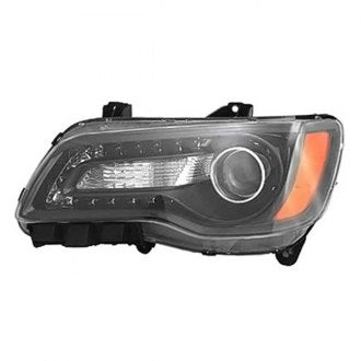 CHRYSLER 300 2012 HEAD LAMP LH HALOGEN BLACK BEZEL HQ