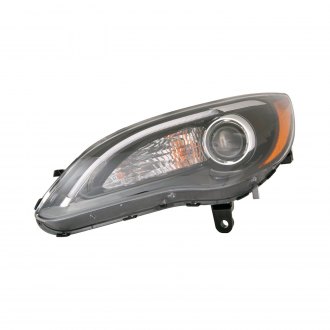 CHRYSLER 200_CONVERTIBLE 2011 HEAD LAMP LH HALOGEN 1ST DESIGN BLACK BEZEL W/CHROME ACCENT INSERT S MODEL HQ