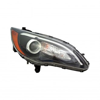 CHRYSLER 200_CONVERTIBLE 2011 HEAD LAMP RH HALOGEN 1ST DESIGN BLACK BEZEL W/CHROME ACCENT INSERT S MODEL HQ