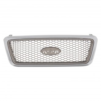 FORD PICKUP_FORD_LIGHTDUTY 2004 GRILLE CHROME FRAME W/CHAMPAGNE HONEYCOMB LARIAT MODEL FO1200427