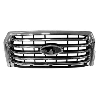 FORD PICKUP_F150 2015 GRILLE FR CHROME 5 BAR STYLE W/O CAMERA FO1200582