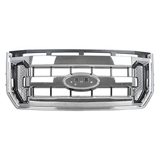 FORD PICKUP_F150 2015 GRILLE FR CHROME 3 BAR STYLE W/BLACK MESH FO1200584