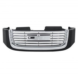 GMC ENVOY 2002 GRILLE CHROME/BLACK W/BLACK FRAME W/O H/L WASHER HOLE GM1200604