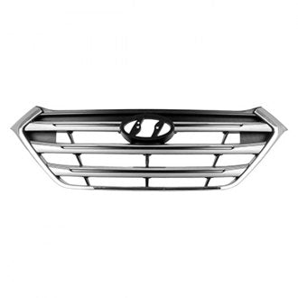 HYUNDAI TUCSON 2016 GRILLE FR BLACK/SILVER W/CHROME MOLDING HY1200190