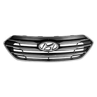 HYUNDAI SANTA_FE_SPORT 2017 GRILLE FR SILVER W/CHROME MOULDING W/O CAMERA SPORT HY1200201