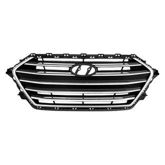 HYUNDAI ELANTRA_SEDAN 2018 GRILLE FR BLACK W/SILVER BARS/SILVER FRAME USA BUILT HY1200204