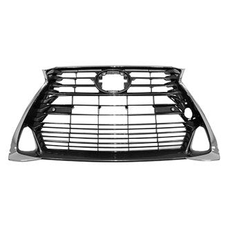 LEXUS GS350 2017 GRILLE PTD BLACK W/CHROME MOULDING W/SENSOR W/O F-SPORT PKG LX1200189