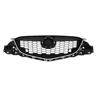 MAZDA CX5 2013 GRILLE PARTIAL PAINTED-BK W/CHROME MLDG MA1200187