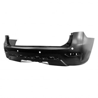 NISSAN PATHFINDER 2016 BUMPER RR PARTIAL PRIMED BLACK W/SENSOR HOLE W/HITCH HOLE CAPA NI1100293C