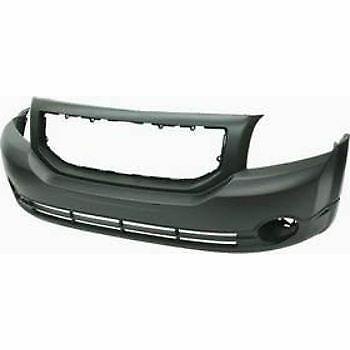 DODGE CALIBER 2009 BUMPER FRONT PRIMED W/O FOG LAMP HOLE EXCLUDE SRT CH1000871 - Moe's Auto Parts