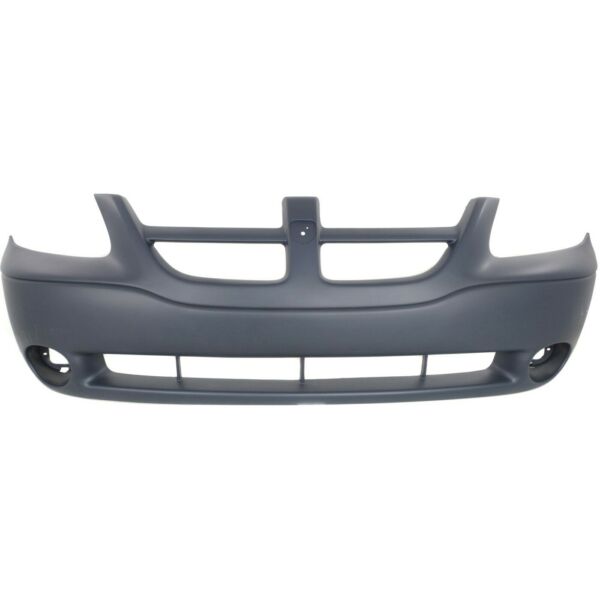 DODGE CARAVAN 2001 BUMPER FRONT PRIMED SE W/FOG LAMP HOLE