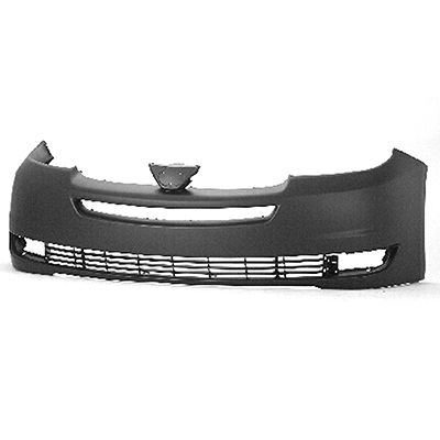 TOYOTA SIENNA 2005 BUMPER FRONT PRIMED W/O SENSORS W/O RADAR CRUISE CAPA TO1000272C - Moe's Auto Parts